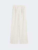 max mara wide-fit pinstripe piquÃ© jersey trousers for women