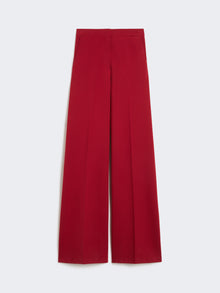 Compact Jersey Trousers for Women - Dark Red - Max Mara UAE