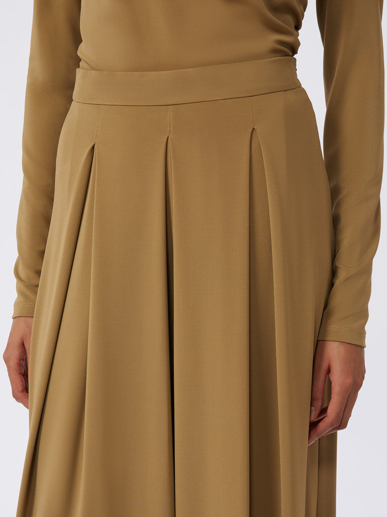 max mara technical viscose crepe jersey trousers