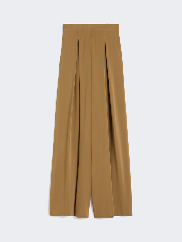 max mara technical viscose crepe jersey trousers
