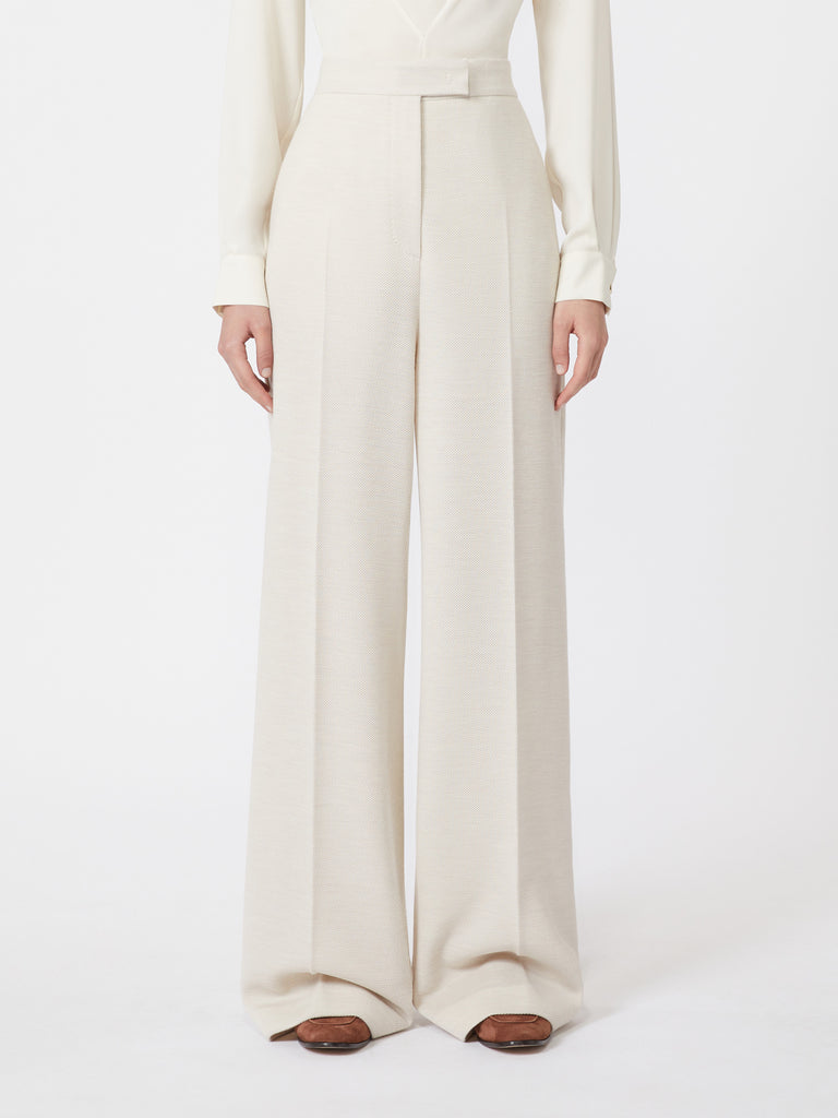 max mara wool piqué trousers
