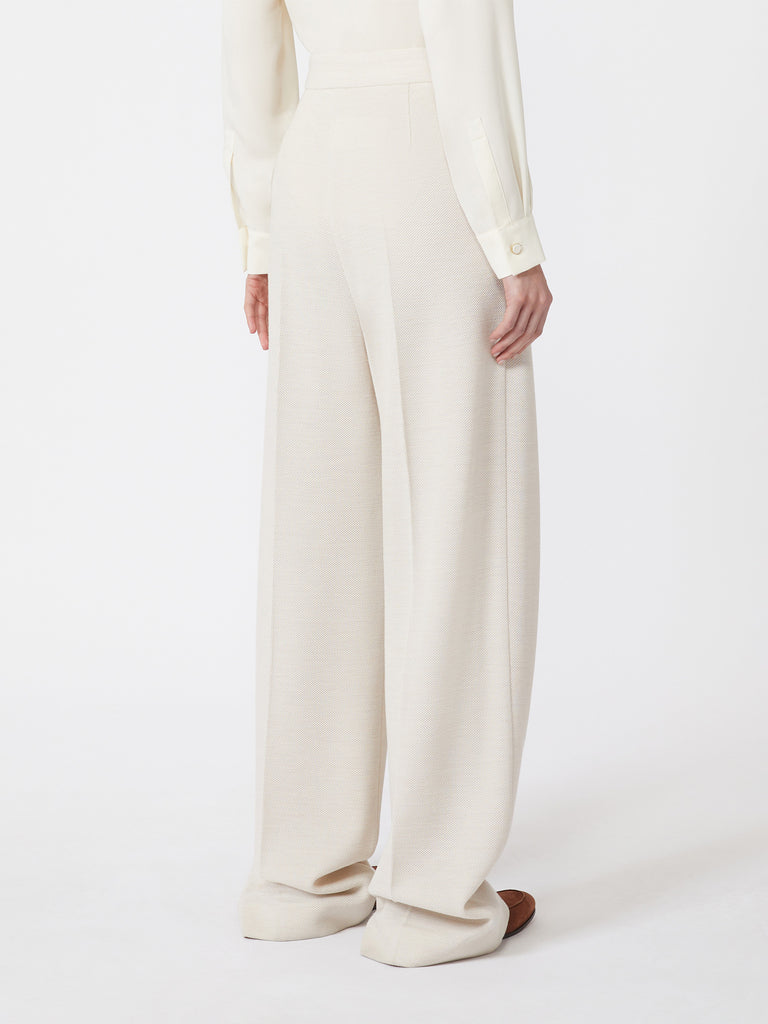 max mara wool piqué trousers