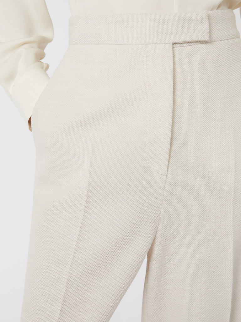 max mara wool piqué trousers