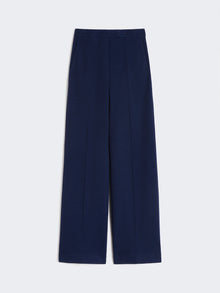 Wool Piqué Trousers for Women - China Blue - Max Mara UAE