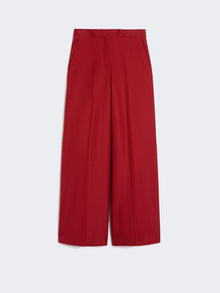 Cotton Gabardine Jersey Trousers for Women - Red - Max Mara UAE