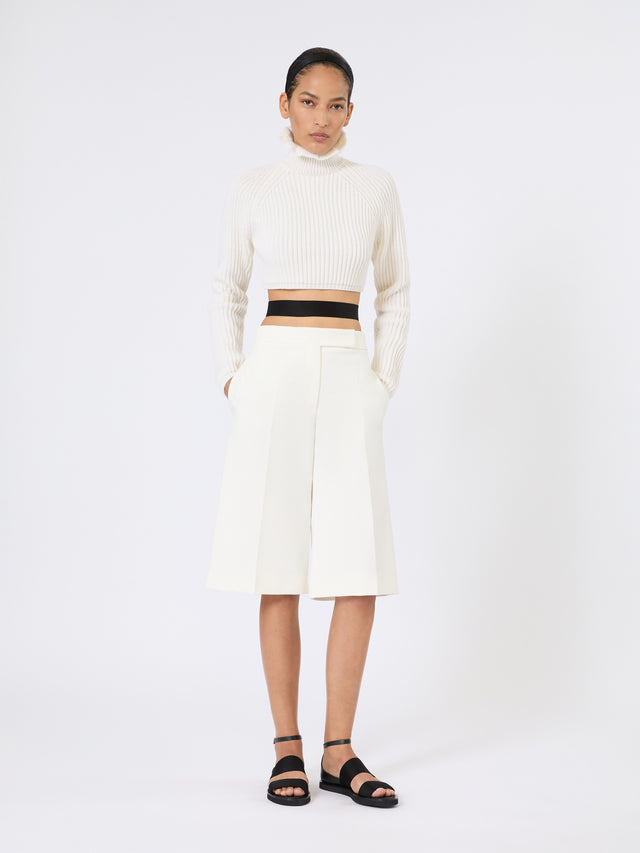 max mara viscose crÃªpe jersey bermuda shorts for women