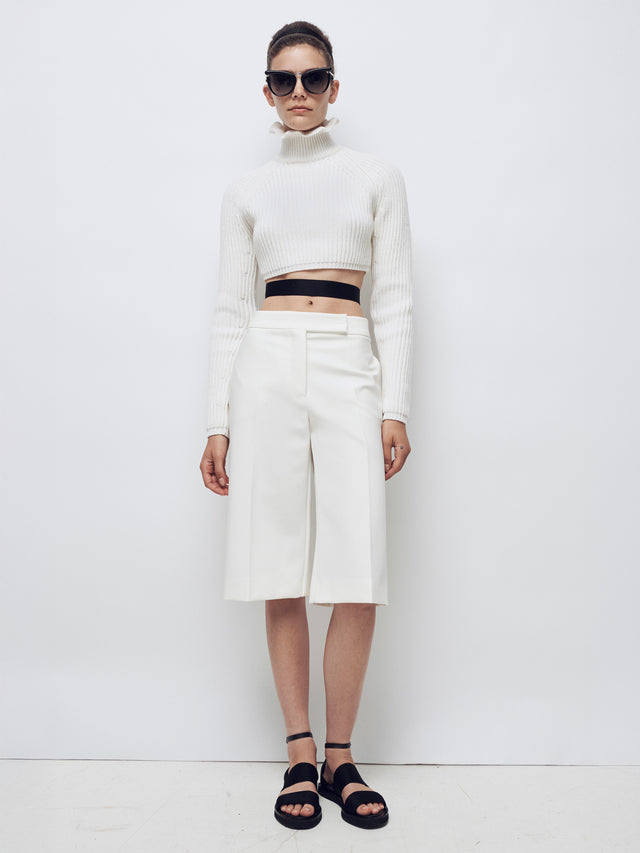 max mara viscose crÃªpe jersey bermuda shorts for women