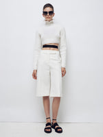 max mara viscose crêpe jersey bermuda shorts for women