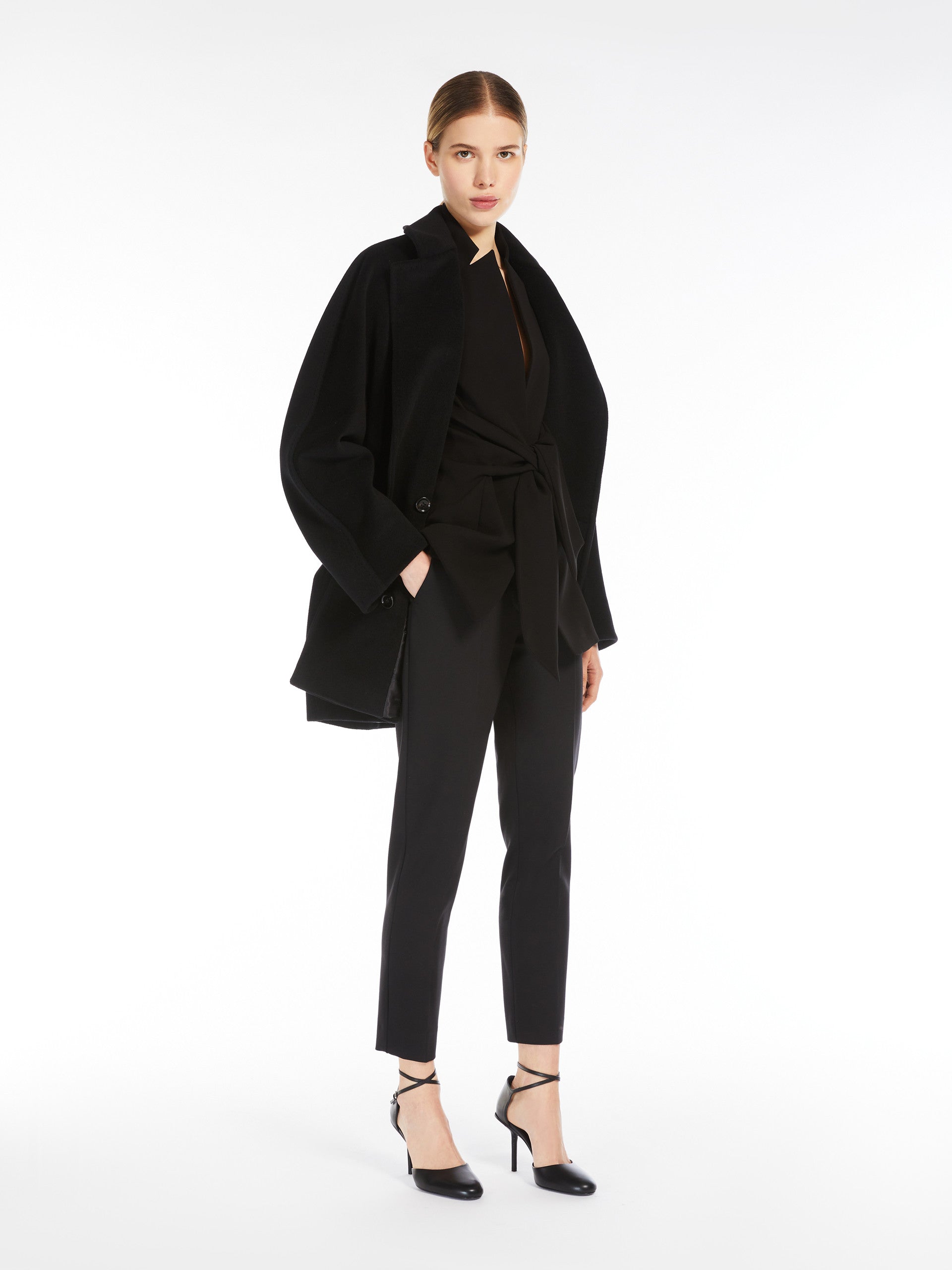 Viscose Jersey Trousers for Women - Black - Max Mara UAE