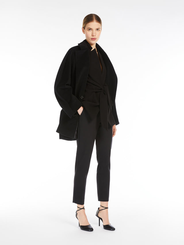 Viscose Jersey Trousers for Women - Black - Max Mara UAE