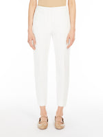 Viscose Jersey Trousers for Women - White - Max Mara UAE