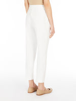 Viscose Jersey Trousers for Women - White - Max Mara UAE