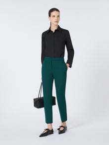 Viscose Jersey Trousers for Women - Dark Green - Max Mara UAE