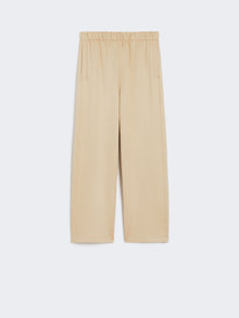 Cotton and silk jersey fleece trousers
