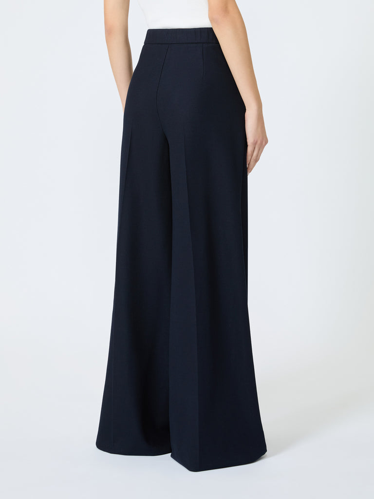 max mara wide-fit piqué jersey trousers