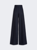 Wide-Fit Piqué Jersey Trousers for Women - Ultramarine - Max Mara UAE
