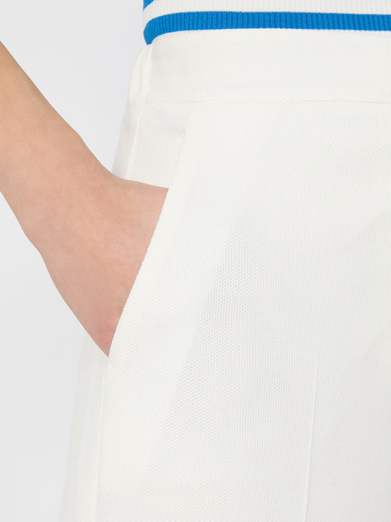 max mara piqué jersey wide-leg trousers