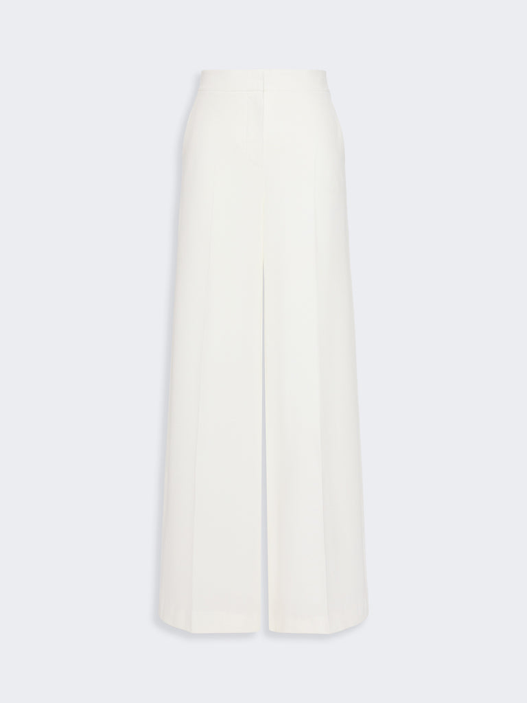 max mara piqué jersey wide-leg trousers