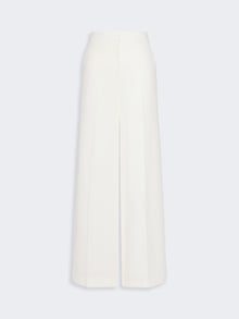 max mara piqué jersey wide-leg trousers for women