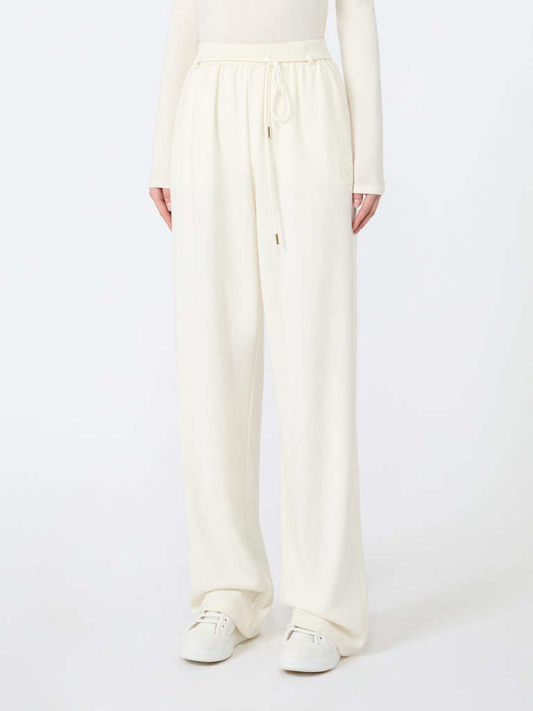 max mara double wool jersey trousers