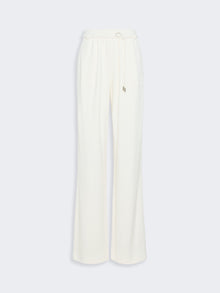 Double Wool Jersey Trousers for Women - White - Max Mara UAE
