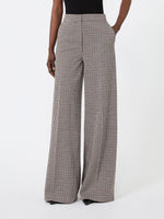 max mara wide houndstooth jersey trousers for women