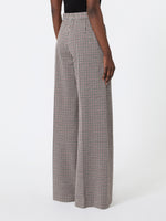 max mara wide houndstooth jersey trousers for women