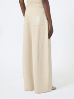 Technical Cotton Jersey Barrel-Leg Trousers for Women - Stone - Max Mara UAE