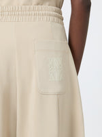Technical Cotton Jersey Barrel-Leg Trousers for Women - Stone - Max Mara UAE