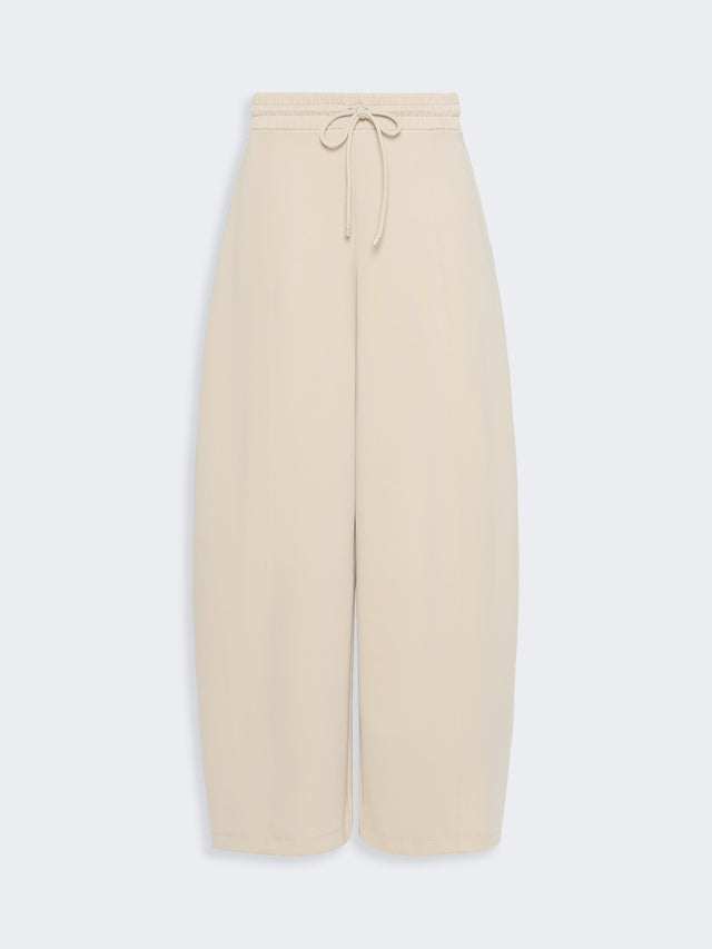 max mara technical cotton jersey barrel-leg trousers for women