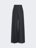 max mara polka dot viscose and wool trousers for women