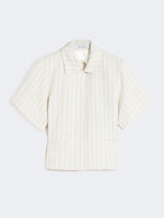 max mara pinstripe piqué jersey jacket for women