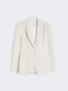Single-Breasted Piqué Jersey Blazer for Women - Ivory - Max Mara UAE