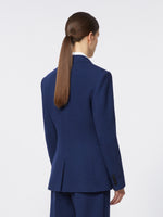 max mara single-breasted piqué jersey blazer for women