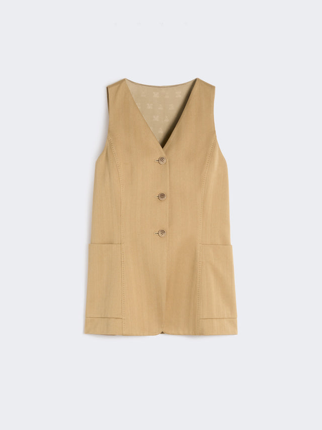 max mara pinstripe jacquard jersey gilet for women