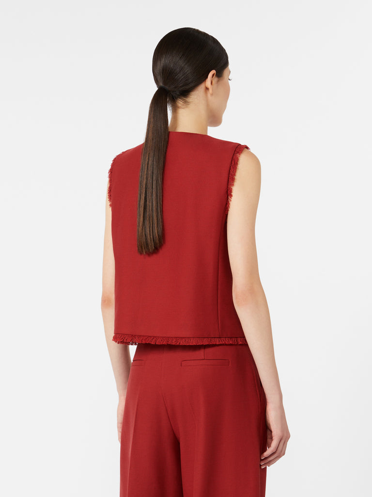 max mara cotton gabardine jersey gilet