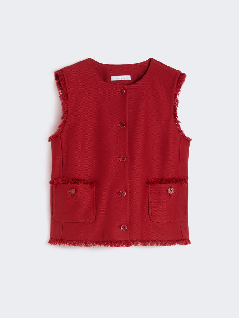 max mara cotton gabardine jersey gilet