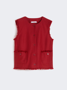 max mara cotton gabardine jersey gilet for women
