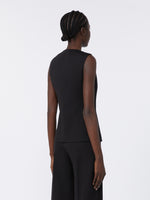 Compact Jersey Gilet for Women - Black - Max Mara UAE