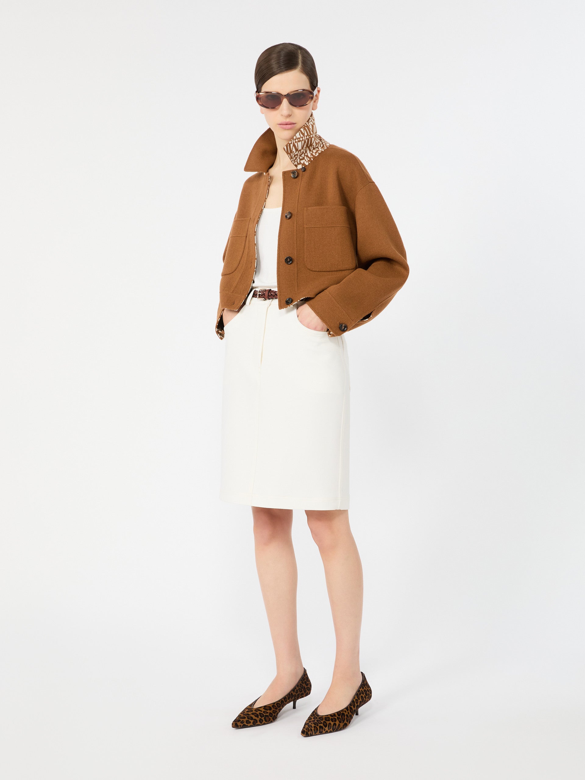 max mara wool and cashmere jersey boxy jacket for women