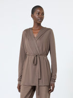 max mara light jersey hooded cardigan for women