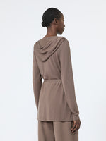 max mara light jersey hooded cardigan for women