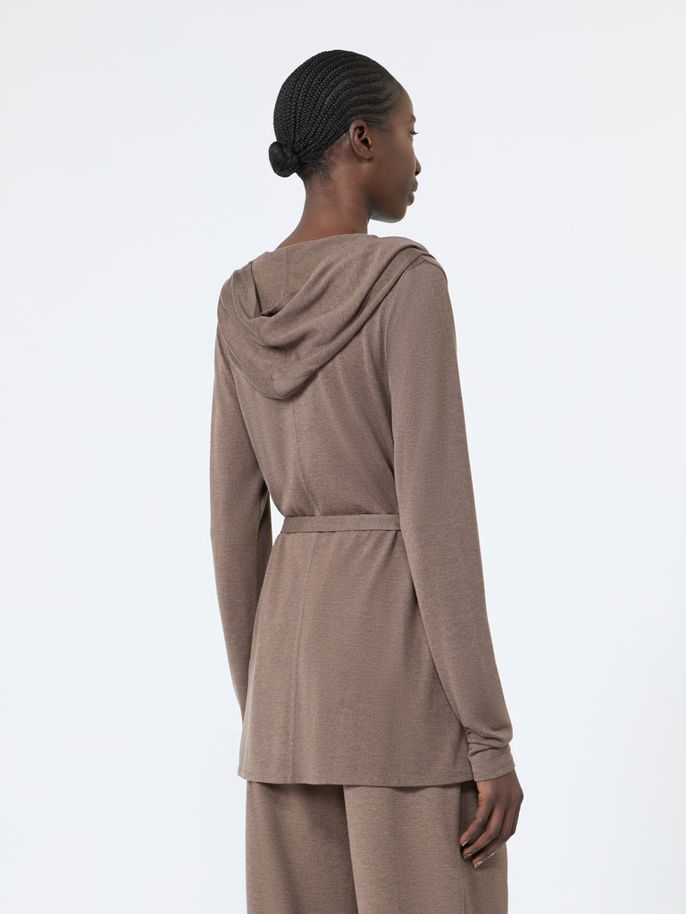 max mara light jersey hooded cardigan