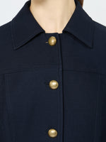 Slim-Fit Cotton Jersey Jacket for Women - Ultramarine - Max Mara UAE