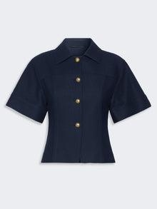 Slim-Fit Cotton Jersey Jacket for Women - Ultramarine - Max Mara UAE