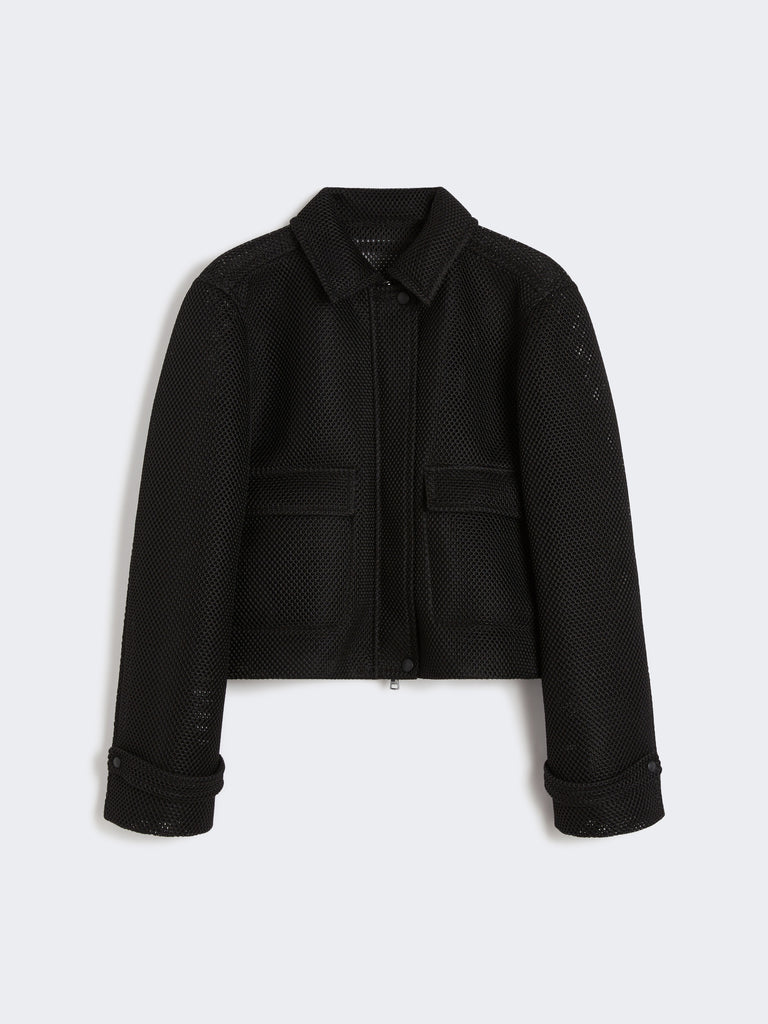 Boxy jacket in technical mesh