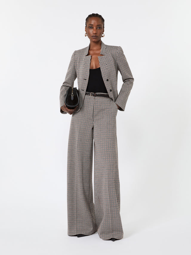 max mara slim houndstooth jersey jacket for women