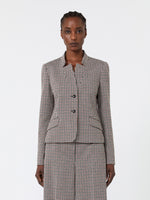 max mara slim houndstooth jersey jacket for women