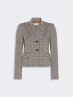 max mara slim houndstooth jersey jacket for women