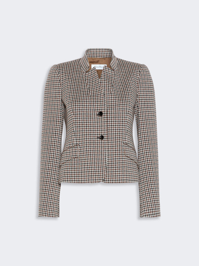max mara slim houndstooth jersey jacket for women